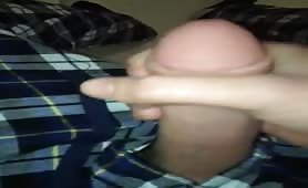 Stroking my cock early in the morning