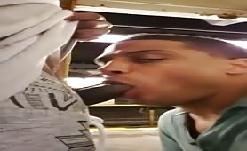 Caught giving a blowjob in a subway