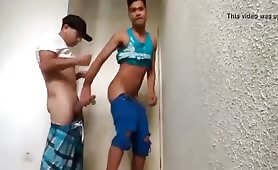 Skinny horny dude getting fucked by his str8 neighbor