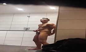 Caught a guy masturbating in gym shower