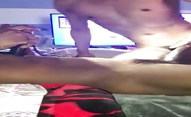 Dominican guy getting banged by a long monster black cock