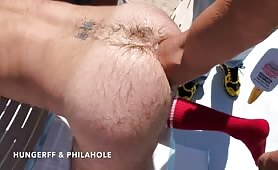  his whole arm in my ass , Pool side orgy