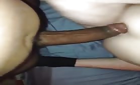 Hungry white smooth ass takes 10 inches