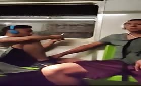masturbating a stranger in the subway