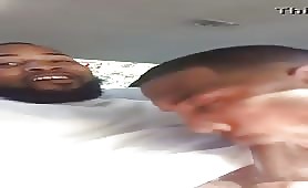 Swallowing  a huge str8 Nigga cock in my car